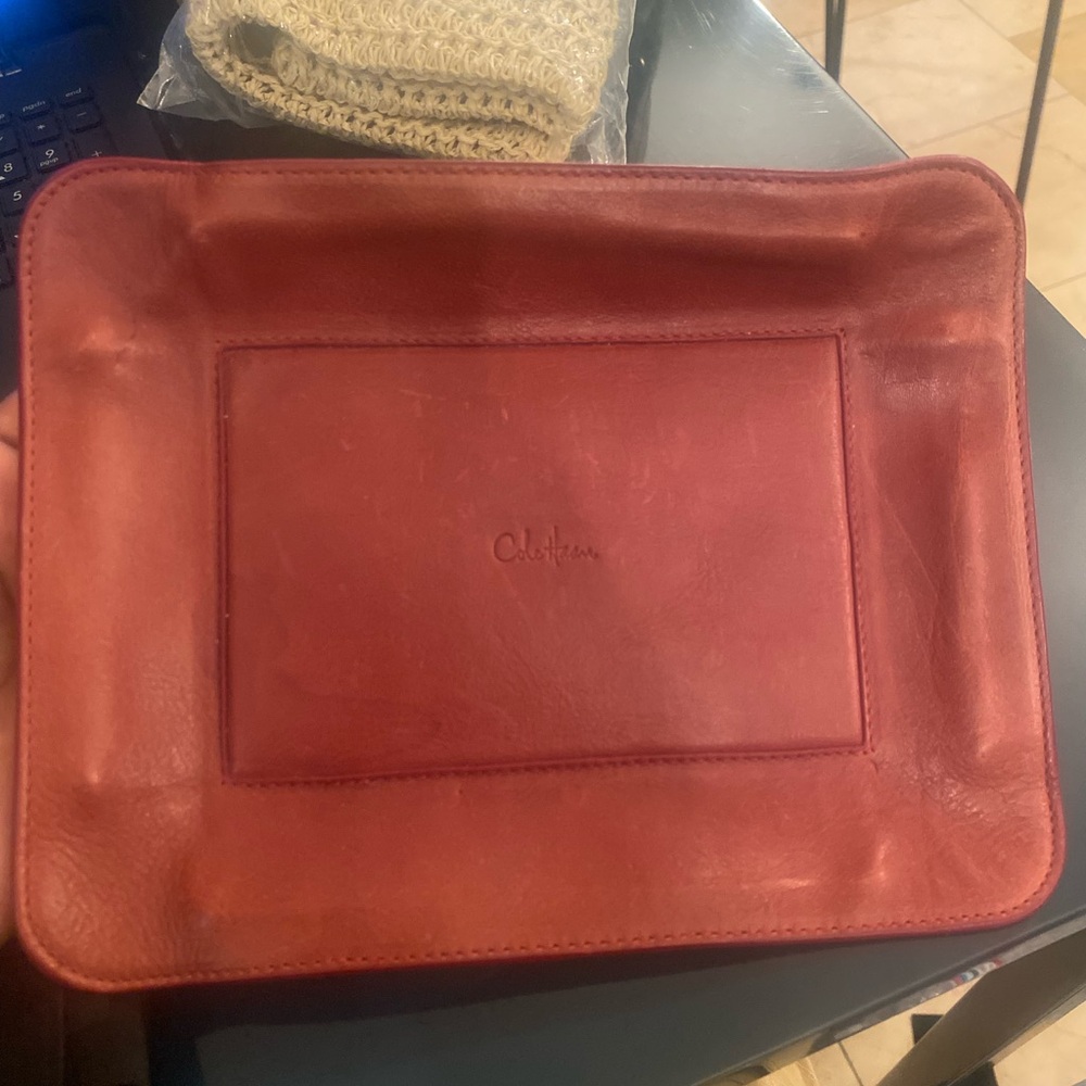 Vintage Cole Haan Leather Tray Rare